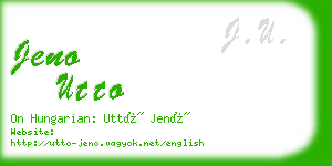 jeno utto business card